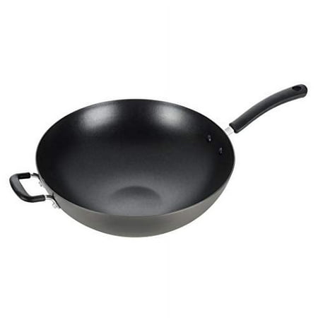 T-fal Ultimate Hard Anodized Nonstick 14 in. Wok Black 14 Inch Grey