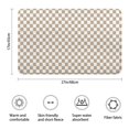 thumbnail image 3 of Beige and White Checkerboard Pattern Bathroom Rugs Mat,Non Slip Microfiber Bathroom Rug,Rubber Backing,Soft Bathroom Mats for Bathroom Floor,Tub and Shower,17x27in(43x68cm), 3 of 5
