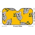thumbnail image 2 of GZHJMY Car Front Windshield Sunshade UV Heat Protection, Foldable Auto Windshield Sun Visor for SUV Sedan Cute Koala Doodle, Car Sunscreen Blocks UV Rays Heat 51x27.5inch Keep Vehicle Cool, 2 of 5