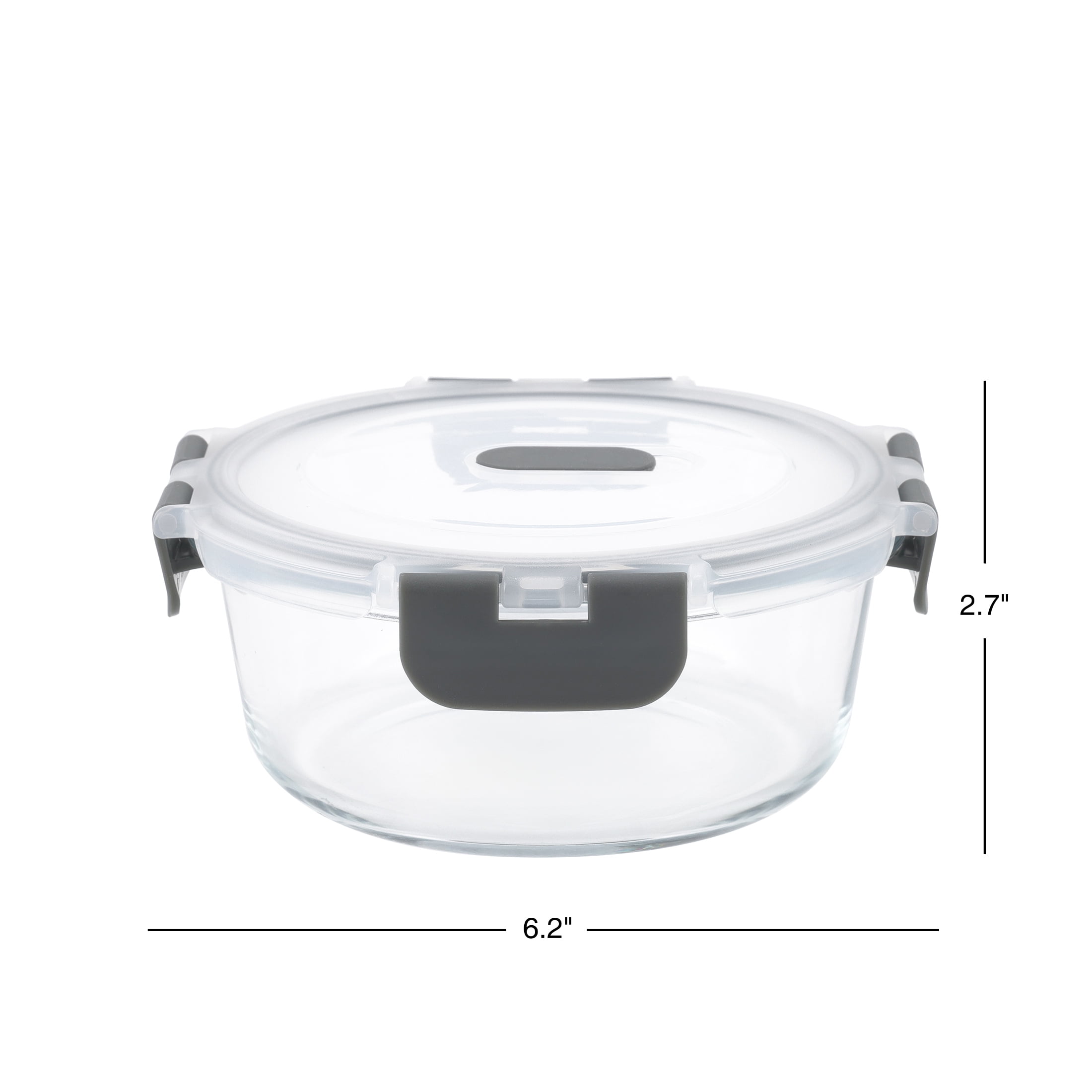 Mainstays Round Glass Food Storage Container 630ml