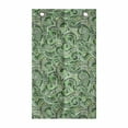 thumbnail image 1 of East Hanging Pocket Organizer, Classic Design Swirl Doodle Floral Illustration Curvy Outline Style Retro, Printed Polyester Storage Bag with Pockets, 21" x 31", Black Green, 1 of 2