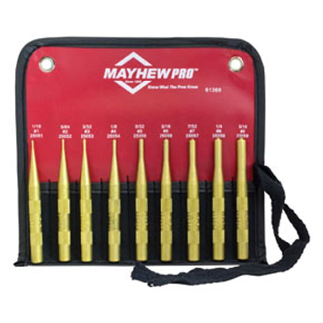 Mayhew Tools MAY61368 Brass Roll Pin Punch Kit
