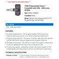 thumbnail image 2 of TPMS Programmable Sensor - Compatible with 2006 - 2008 RX400h 2007, 2 of 2