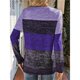 thumbnail image 5 of Camiseta de Larga con Cuello en V y Bloques de Color para Mujer Estilo Casual y Holgado, Ideal para y Otoño S, 5 of 6