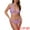 Purple, variant on Women's Wide Strap O Ring Cut Out Bikini Sets Small White
