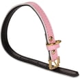 thumbnail image 4 of GFDYREE Comfortable Padded Leather Pet Collars with Golden Rhinestone Buckle Dog Collar/Cat Collar for Cats Puppy Kitty Small Dogs (S(Neck for:11-13 Inch), Pink), 4 of 7