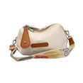 thumbnail image 3 of Bolso bandolera para mujer, informal, elegante, para viajes y actividades al aire libre. Beige Blanco, 3 of 8