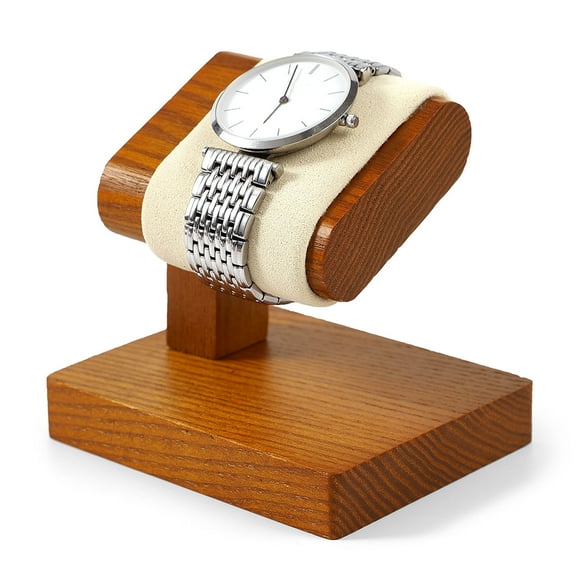 Oirlv Single Watch Display Stand Jewelry Display Holder for Men Women(Creamy-white)