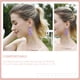 thumbnail image 3 of KAKOWELY par de pendientes de corazón con cuentas, pendientes colgantes de corazón de amor, pendientes de gota para el Día de San Valentín, joyería, 3 of 4