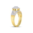 thumbnail image 3 of 14kt Yellow Gold Round Diamond Bridal Wedding Ring Band Set 1 Cttw, 3 of 4