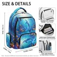 thumbnail image 5 of Psesaysky Dolphin Ocean Scene Print School Bag with Breathable Straps, Padded Shoulder Straps Multi-Pocket 17 pollici Toddler Bookbag for Middle School Elementary School, 5 of 9