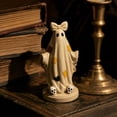 thumbnail image 6 of ZENVIVE Halloween Ghost Figurines, Cute Patches Ghost Resin Sculpture With Bow, Spooky Halloween Decor for Shelf, Mantels, Table Centerpieces Ornament, 6 of 9
