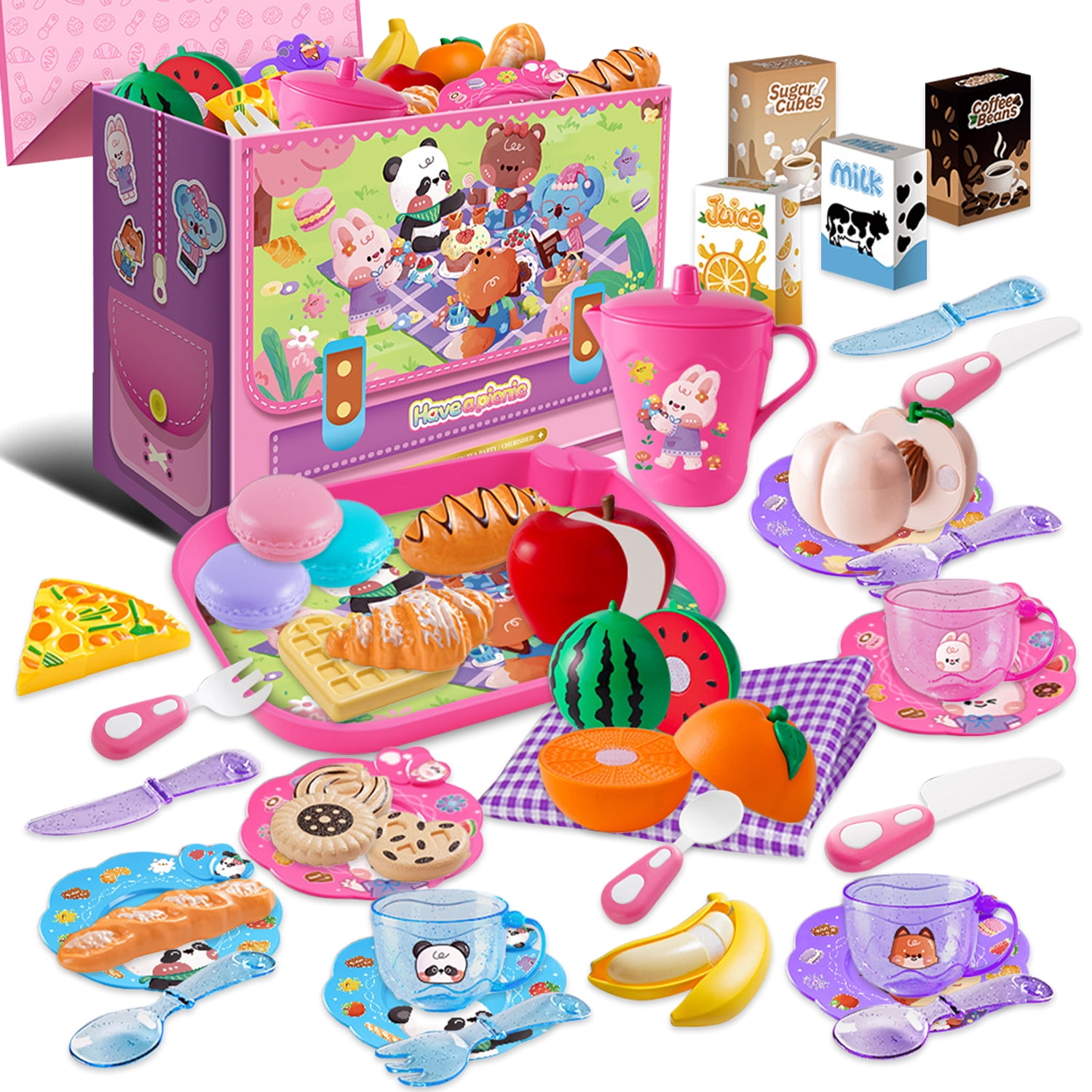 Classic World Toys 15 Piece Afternoon Wood Play Tea Set for