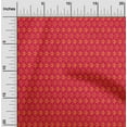 thumbnail image 1 of oneOone Silk Tabby Red Fabric Small Motif Bandhani Sewing Material Print Fabric By The Yard 42 Inch Wide, 1 of 4