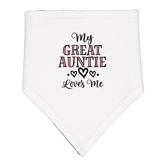 Inktastic My Great Auntie Loves Me Girls Hearts Baby Bandana Bib