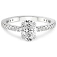 thumbnail image 3 of 2 Carat IGI Certified Oval Shape Lab Grown Diamond Engagement Ring | 14K White Gold | Kylie Eternity Lab Diamond Ring | FG-VS1-VS2 Quality Friendly Diamonds, 3 of 5