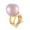 Pink, variant on Gold Adjustable Cocktail Pearl Ring Woman's Costume Hip Hop Night Out Party Jewelry