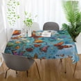 thumbnail image 4 of DEIARA Fantasy Butterfly Square Tablecloth 60×90in Polyester Fabric Tablecloth Washable Dust Resistant Wrinkle Resistant, 4 of 9