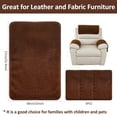 thumbnail image 3 of Dznils 3 Pieces Recliner Headrest Covers Sherpa Couch Sofa Slipcover Furniture Protector, Coffee, 3 of 10