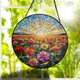 thumbnail image 4 of Colorful Zinnia Flower Field GLASS Suncatcher, Zinnia Flower Decor, Flower Lover Gift, Flower Suncatcher Gift,Mother's Day Gift,Gift For Mom, 4 of 4