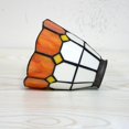 thumbnail image 3 of KAYYELAMP 1 Count Handmade Lamp Accessories Lamp Shades Stained Glass Orange White Yellow Grid Lamp Shades For DIY Wall Lamp Table Lamp Pendant Lighting Home Decorated, 3 of 6