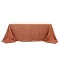 thumbnail image 3 of BalsaCircle 90" x 132" Terracotta Accordion Crinkle Taffeta Rectangular Tablecloth Reception, 3 of 8