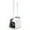 White, variant on MR.Siga Toilet Plunger and Bowl Brush Set with Holder,  Bathroom Cleaning , Black, 1 Set,for Adults