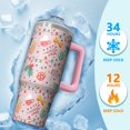 thumbnail image 4 of 30 oz Holiday Snowman Santa Tumbler with Handle and Straw, Stainless Steel Insulated Cup 30 oz, Leak Proof Christmas Mug, Gift Ideas, 4 of 5