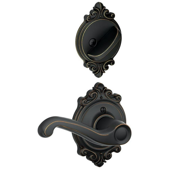 Schlage F59-Fla-Brk-Rh Flair Right Handed Single Cylinder Interior Pack - Bronze