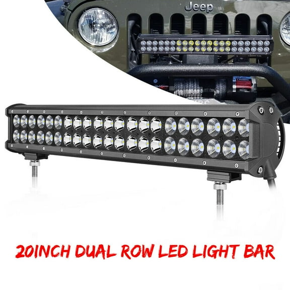 20inch 126W LED Light Bar Dual Row Spot Flood Combo Work UTE Truck SUV ATV 19''