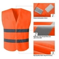 thumbnail image 2 of Tauxra Coats for Men,Waistcoat for Men,Men's Reflective Construction Safety Sleeveless Work Vest,Tanks for Men, 2 of 7