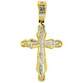 thumbnail image 3 of Yellow Gold Diamond Cross Pendant Mens Round Cut Fashion Pave Charm 0.50 Ct., 3 of 4