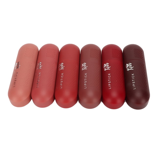 Lériz labial de maquillaje, exquisito 6pcs 0.1oz cosméticos portátiles Duraderos Lériz Labial Mate set para Mujeres Niñas para el Trabajo de Oficina