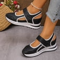 thumbnail image 3 of Rokment Womens Orthopedic Platform Wedge Walking Sandals Spring Summer Fall Comfortable Casual Leather Color Block Closed Toe Running Fashion Sneakers Beach Mary Jane Dress Shoes OTHER Size 9, 3 of 6