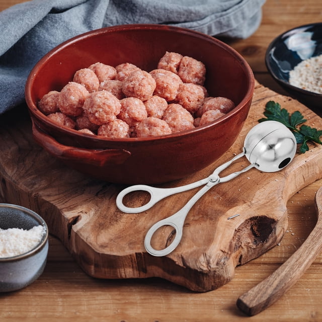 KALLORY Herramienta Para Albóndigas De Acero Inoxidable Para Doméstica Plateada