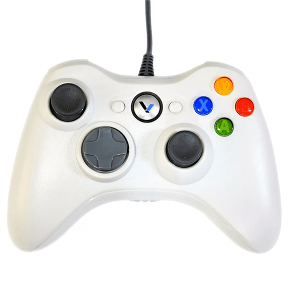 Control Alámbrico Blanco Compatible con Xbox 360 y PC, Virtual Zone