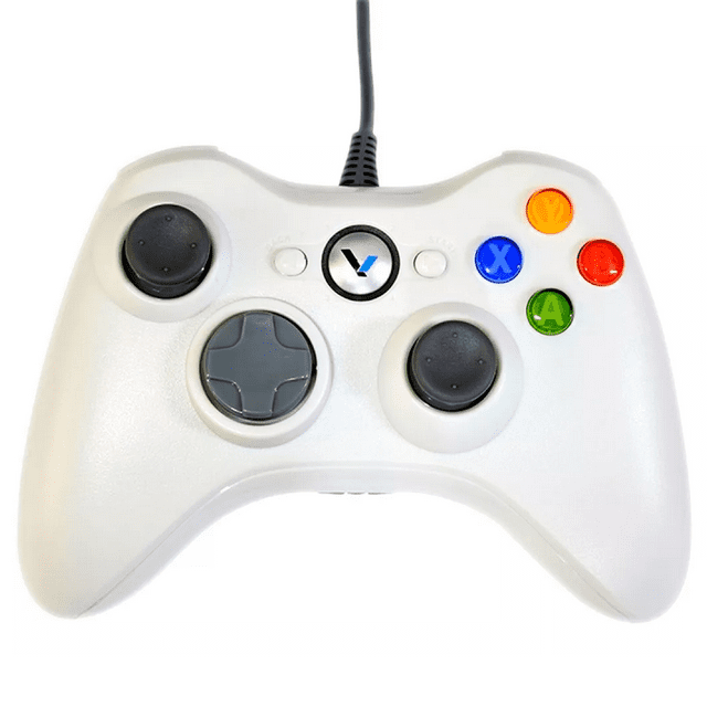 Control Alámbrico Blanco Compatible con Xbox 360 y PC, Virtual Zone