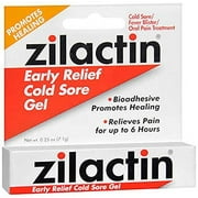 Zilactin Early Relief Cold Sore Gel, Medicated Gel, 0.25 oz, 3 Pack