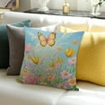 thumbnail image 3 of YILUYINQING Tulip Pillow Covers  Spring Throw Pillow Covers Pink Yellow Tulip Floral Outdoor Pillowcase Watercolor Cotton Linen Cushion Case for Sofa Outdoor Patio 20x20in, 3 of 5
