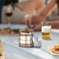 thumbnail image 5 of Yayeee Ashtray with Lid for Cigarette Smokeless Stainless Steel Home Ash Holder, Cream Plaid, 5 of 7