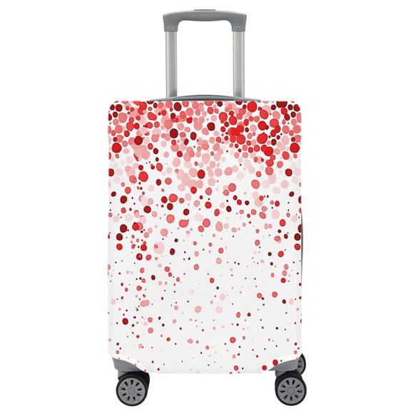 Travel Luggage Cover Red Polka Dot Suitcase Cover Elastic Anti Scratch Baggage Covers Abstract Art Luggage Covers Protector for Travel Accessories Universal Fit 19-21 Inch Carry on Luggage