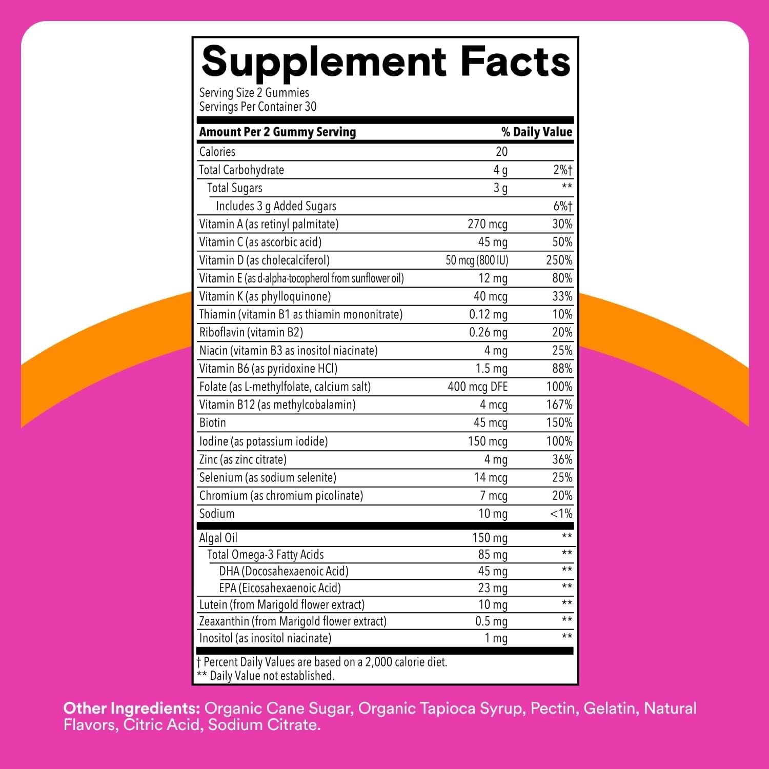 SmartyPants Teen Girl Plus Multi & Omega-3 Gummies 2-Pack, Improved Formula, 40% Less Sugar, 60 Ct
