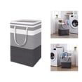 thumbnail image 2 of Double Pack Textile Laundry Carriers 75L Capacity Reinforced Handles Quick Assembly Storage, 2 of 8