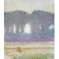thumbnail image 2 of Macke, August 15x17 Gold Ornate Wood Framed with Double Matting Museum Art Print Titled - Fir Trees and a Corn Field, 2 of 4
