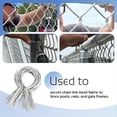 thumbnail image 3 of Bridas de Acero Galvanizado de 100 Piezas para Postes de Cerca, Alambre de Cerca de Metal con Postes en T, Bridas de Alambre de Cadena Rápidas A, 3 of 7