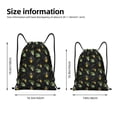 thumbnail image 5 of Yiaed Bee Floral Print Drawstring Bags Drawstring Backpack Bulk String Back Pack Gym Sport Bag-Small, 5 of 5