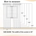thumbnail image 5 of OVZME White Sheer Curtains 96 Inches Long 2 Panels with Rod Pocket, Soft Voile Fabric for Light Filtering & Privacy, Elegant Drapes for Living Room or Bedroom Windows, Each 59" W x 96", White, 5 of 8