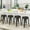 Bronze, variant on NiamVelo 24" Metal Bar Stools Set of 4 Counter Height Backless Stools with Wooden Seat,Indoor/Outdoor Barstools (Bronze)