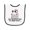 White and Black, variant on Inktastic Bookworm Never Have Too Many Books Baby Terry Cloth Bib