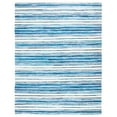 thumbnail image 2 of SAFAVIEH Rag Benton Striped Cotton Runner Rug, Ivory/Blue, 2'3" x 10', 2 of 9